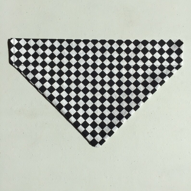 Nascar Racing Checkered Flag Over The Collar Dog Bandana