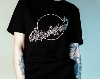 Flower Planet Saturn Circle Unisex T-Shirt | Screen Printed in the UK