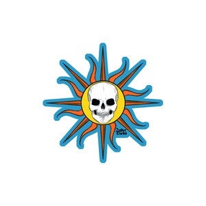 Skull Sun Vinyl Sticker Decal image 2