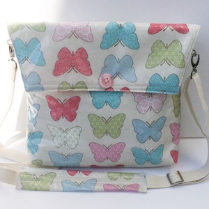 Schmetterling-Druck-Tasche, große Umhängetasche, Öltuch Tasche, Handtaschen für Frauen