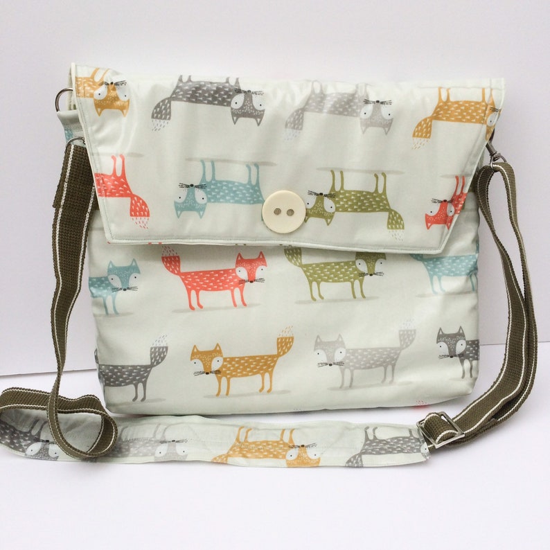 oilcloth cross body bag