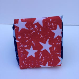Bolsa de almuerzo rojo blanco y estrellas azules, bolsa de almuerzo aislada, pequeña bolsa de almuerzo para niños imagen 7