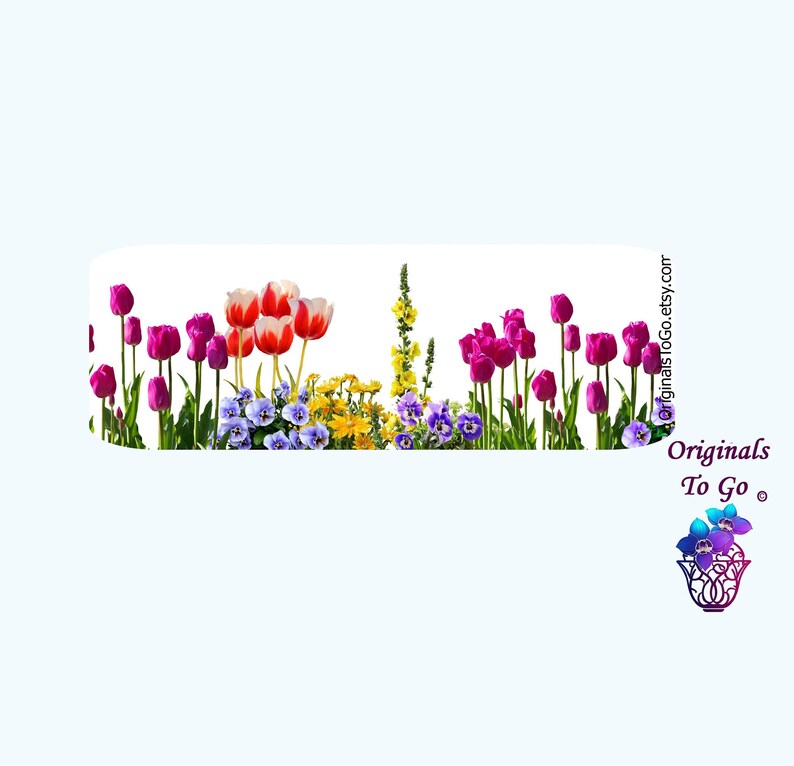 Spring Flowers Bookmark: Clear Laminated Floral Bookmark - Etsy