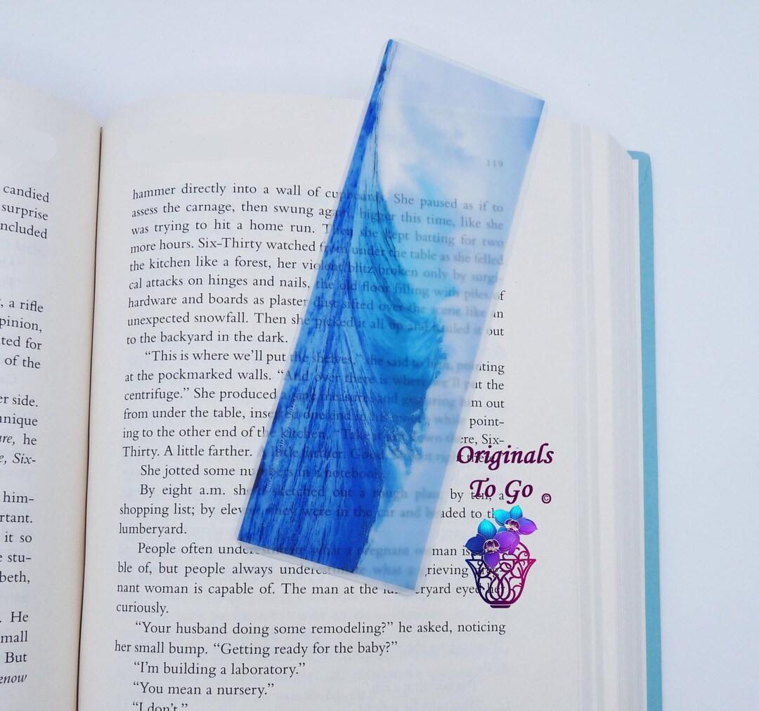 Breaking Wave Bookmark, Clear Bookmark, Semi Transparent Bookmark