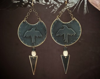 <<< Boucles d'oreilles " Munin " >>>