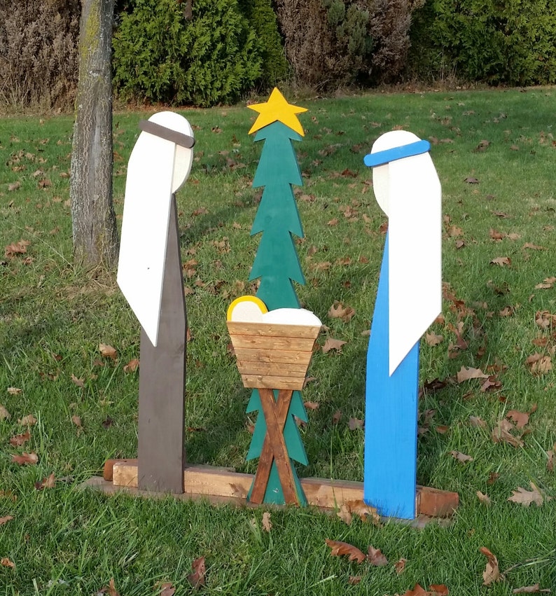 Outdoor Christmas Decorations Nativity Set Outdoor Wooden Nativity Set