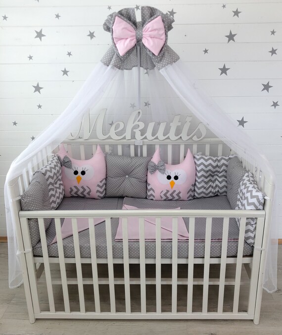 Bumpers Fleect Blanket Musical Mobile Crib Bedding Baby Girls