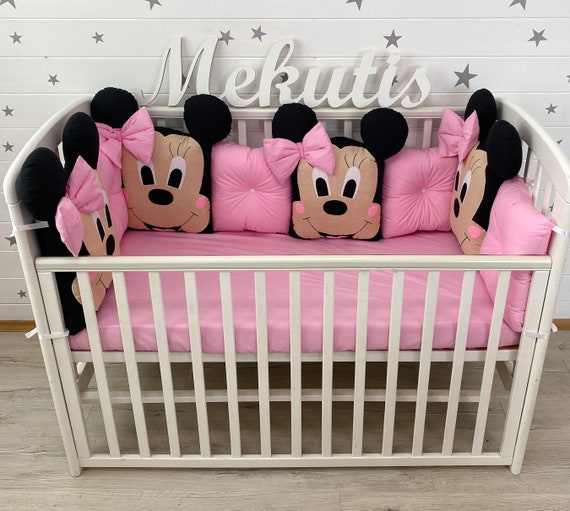 cot bumper set girl
