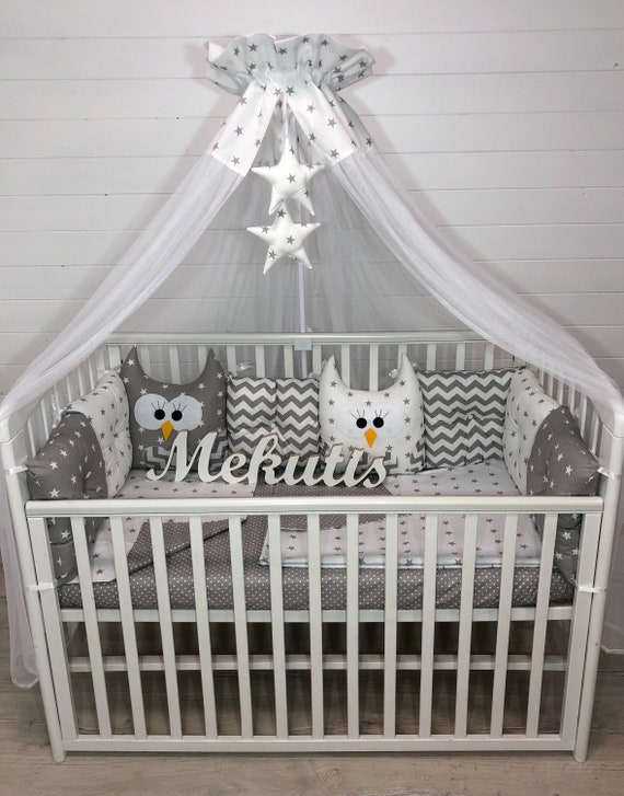 Cot Bumper Baby Bedding Set Baby Girl Gifts Crib Bumper Baby Etsy