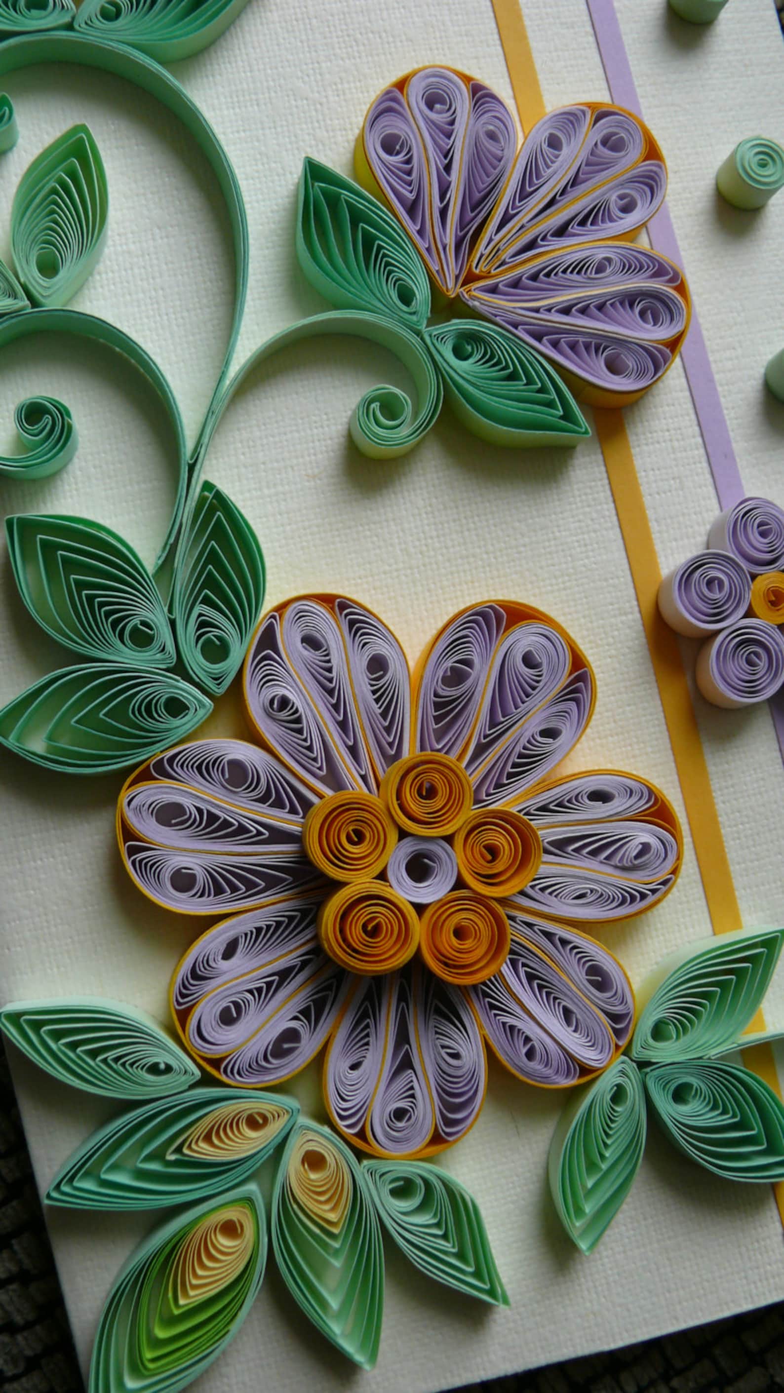 Quilling Greeting Card Quilled Birthday Card Quilling Card Etsy
