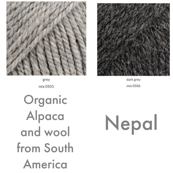 Drops Nepal : épaisse laine non traitée et mélange d'alpaga, 10 épaisseurs, aran, laine peignée, idéale pour le tricot et le crochet