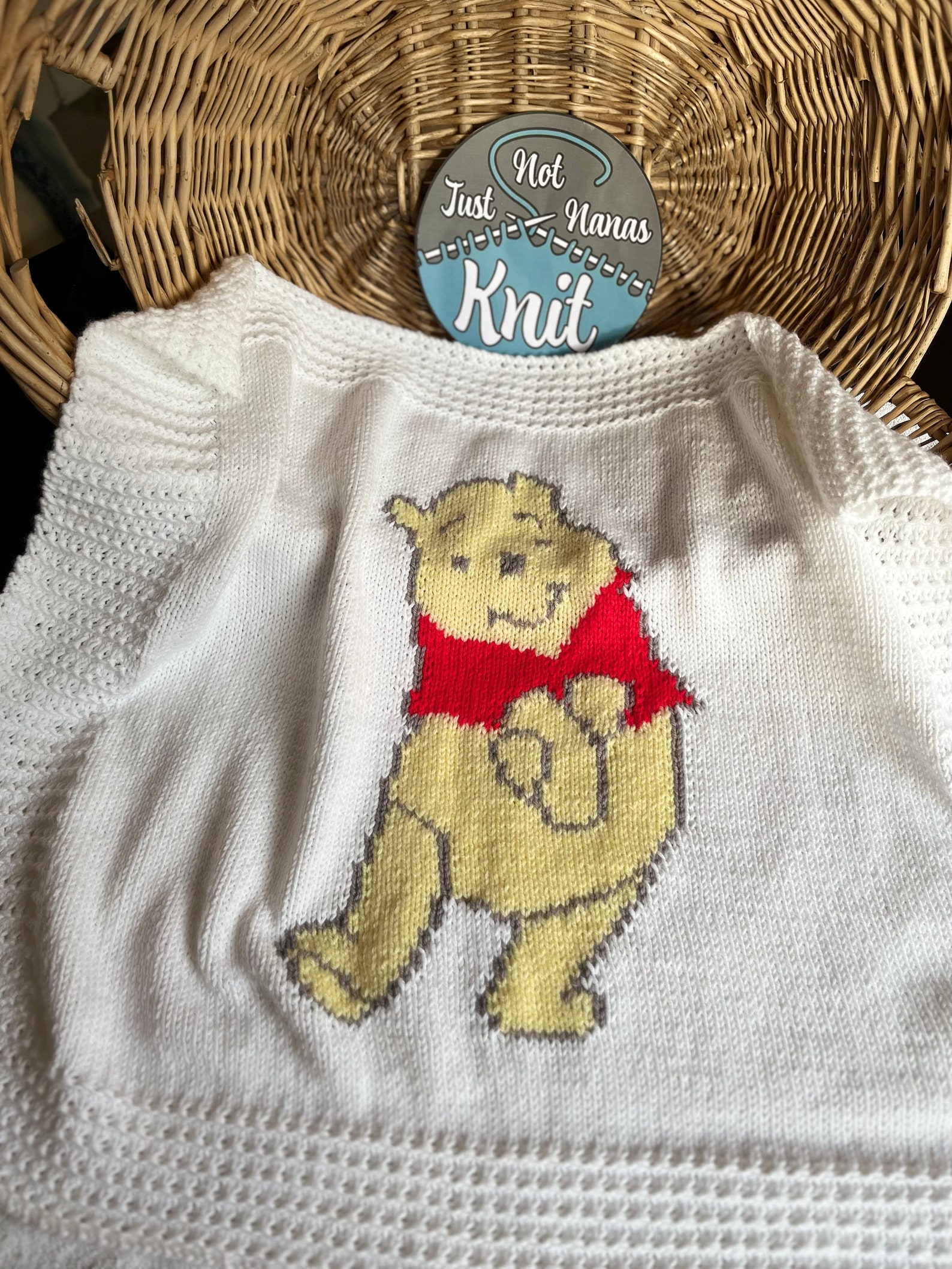 Winnie the Pooh Baby Blanket Knitting Pattern With Chart and Etsy