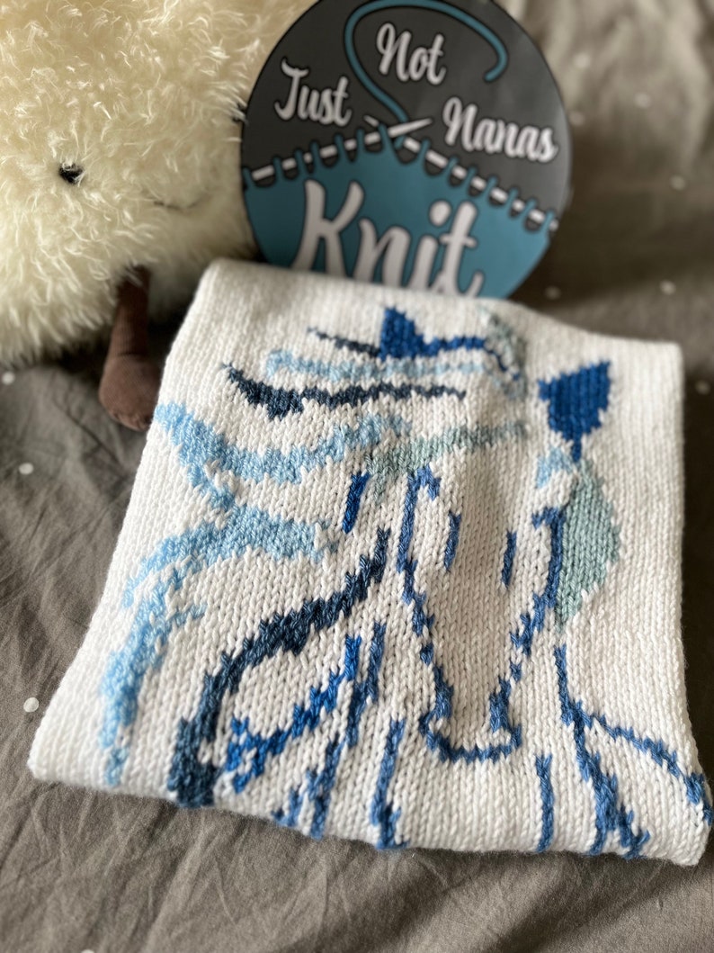 Horse Baby Blanket Knitting Pattern with a chart plus full written instructions image 4