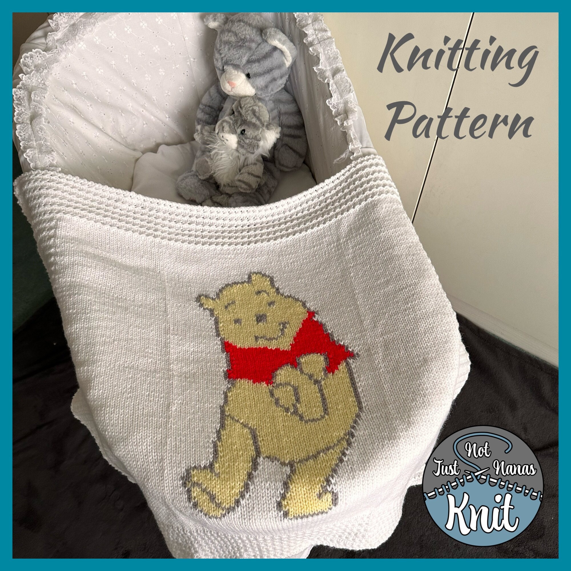 Winnie the Pooh Baby Blanket Knitting Pattern With Chart and Full Written Instructions Etsy Canada