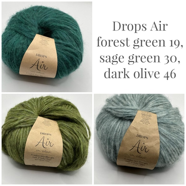 Drops Air: Aran weigh Alpaca, wool and polyamide mix, 10 ply, Aran, worsted weight wool, ideal for knitting and crochet