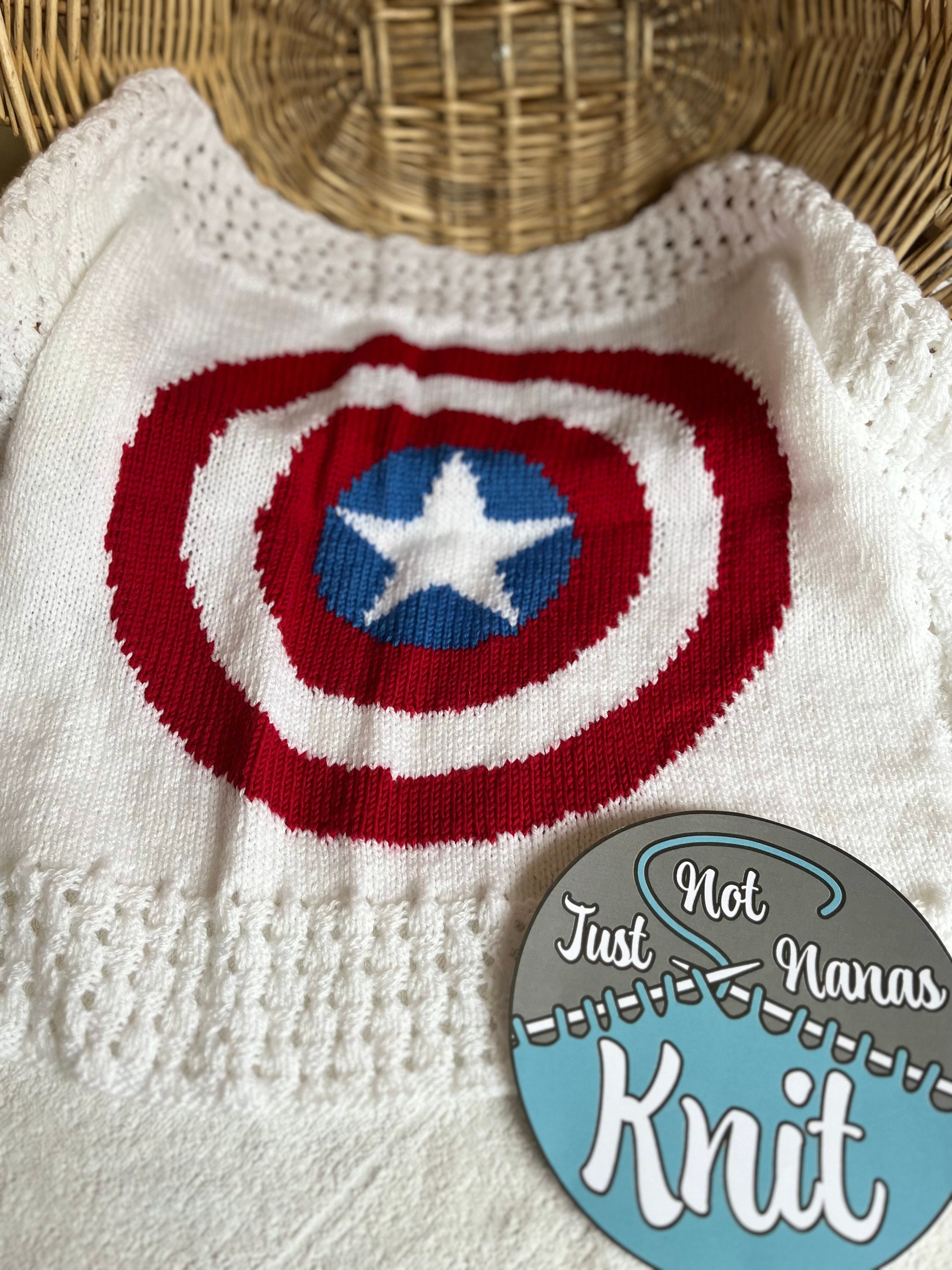 Captain America Knitting Pattern Captain America Baby Beanie & Shield