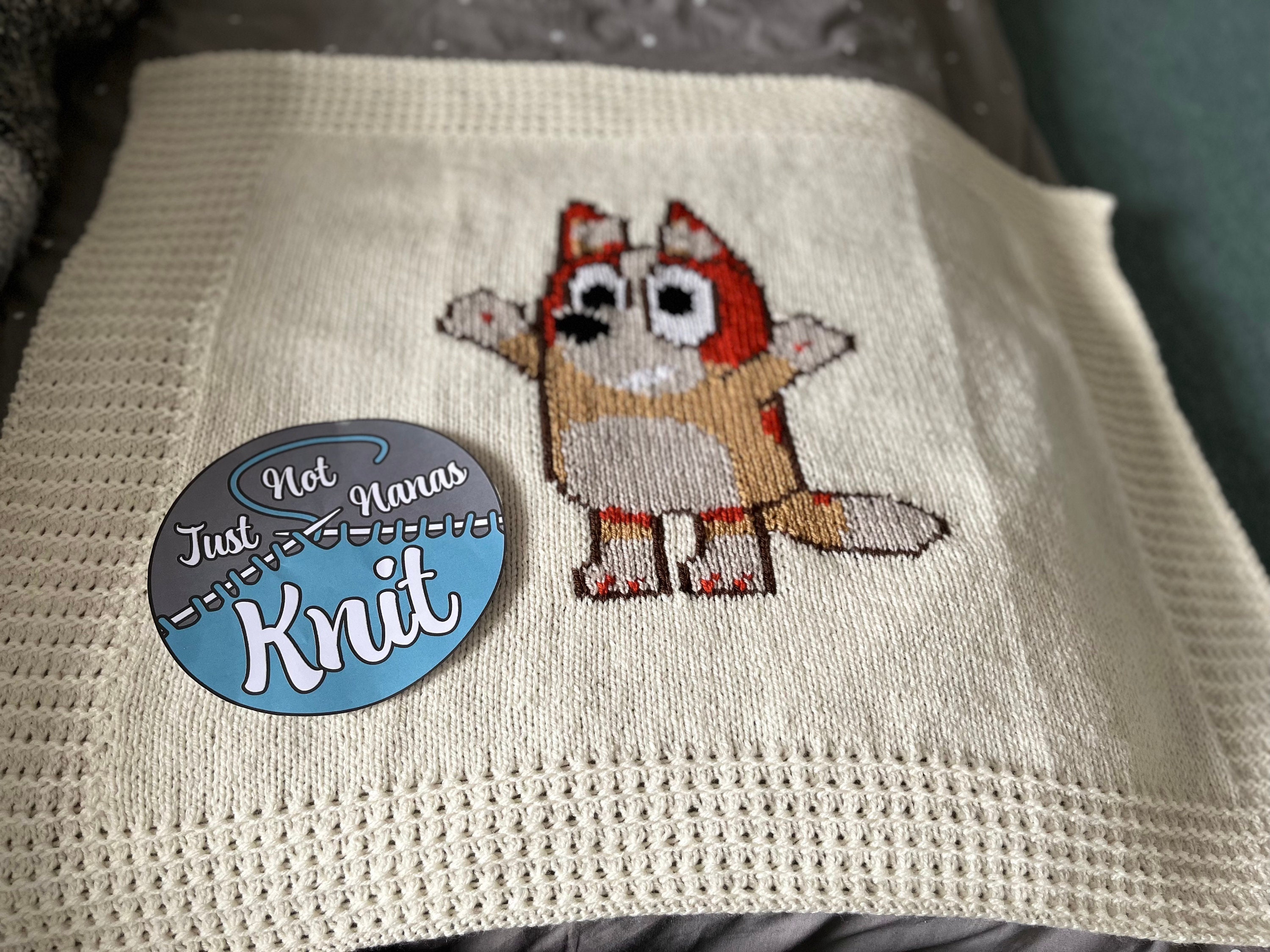 Bingo bluey Baby Blanket Knitting Pattern With Chart and Etsy UK