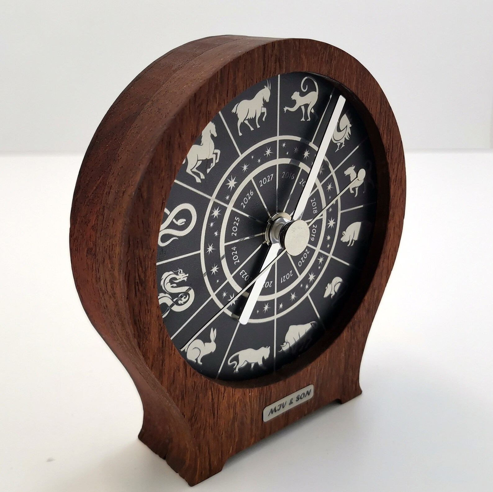 Astrology Clock horoscope on the clock face solid mahogany Etsy