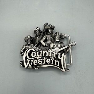Vintage Country Western Belt Buckle by Bergamot Brass Works 1981, T-96