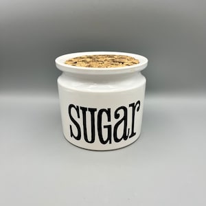 TG Green SUGAR &quot;Spectrum&quot; 70&#39;s Typography Kitchen Storage Jars, Vintage Kitchen Canister