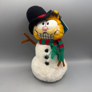 Snowman Plush Garfield, Vintage Garfield Plush Toy