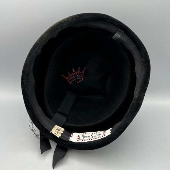 Black Hat with Colorful Feathers and Net by Jane … - image 8