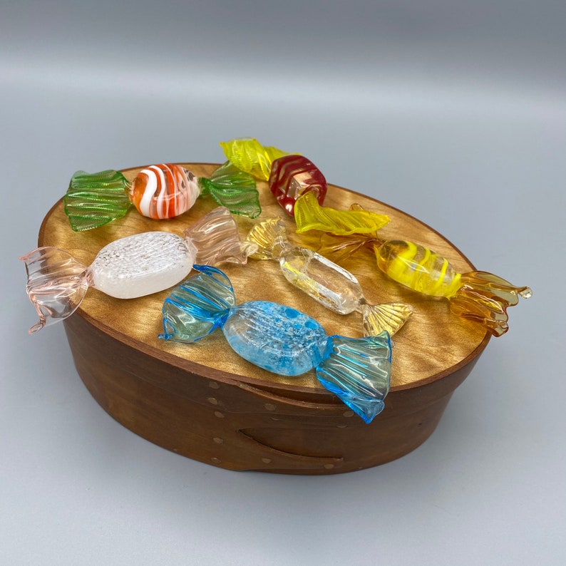 Vintage Glass Candy Pieces Set of 6 Etsy