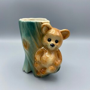Royal Copley Vase - Bear against a Tree Stump