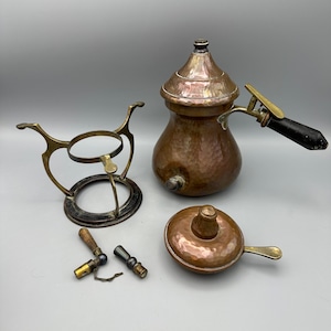 Decorative Hammered Copper Samovar, LW - Made in Germany, Vintage (Non-Working, DENTED - For Decoration Only)