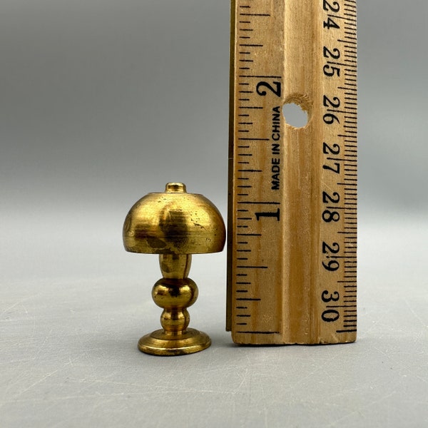 Miniature Brass Lamp for Dollhouse, Vintage