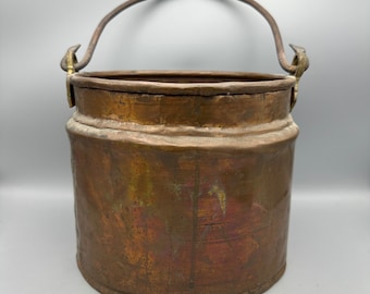 Rustic Copper Bucket, Vintage