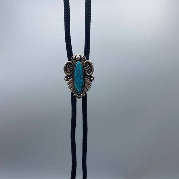 Faux Turquoise Bolo Tie, Vintage Southwestern Jew… - image 7