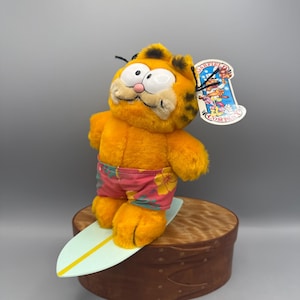 Wave Rider Garfield, Surfing Garfield, Vintage Garfield Plush Toy