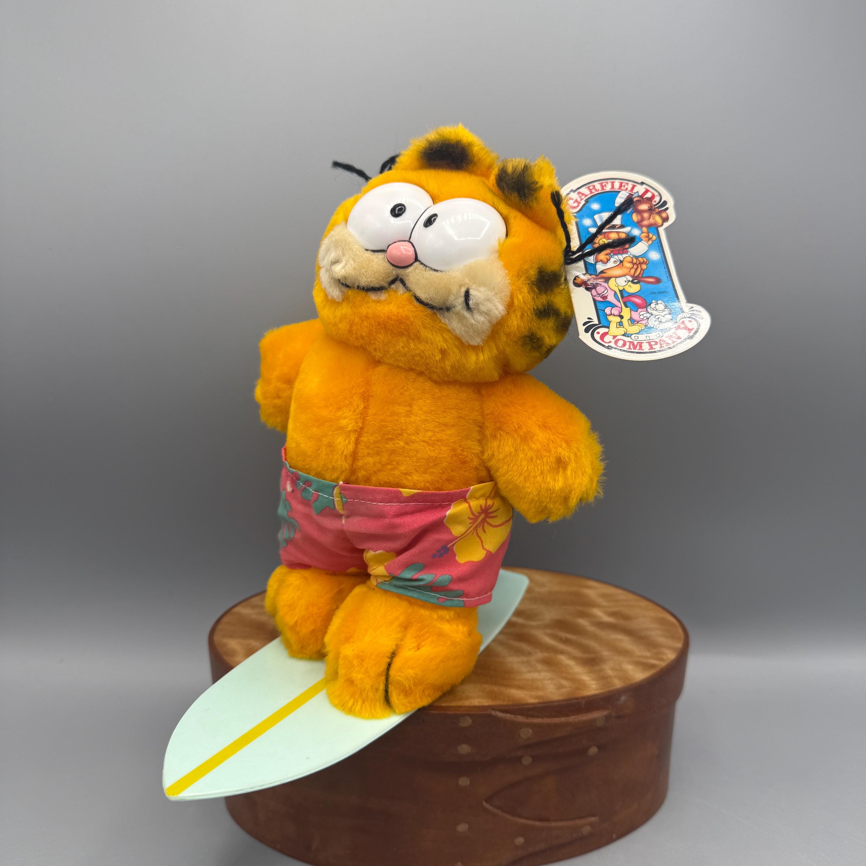 ガーフィールド　サーフィン　ぬいぐるみ USA ヴィンテージ ガーフィールド 水中メガネ アヒルの浮き輪