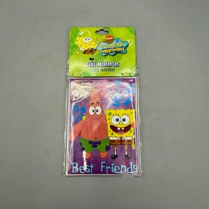 Vintage SpongeBob Squarepants Best Friends Tiki Hand/Pocket Mirror