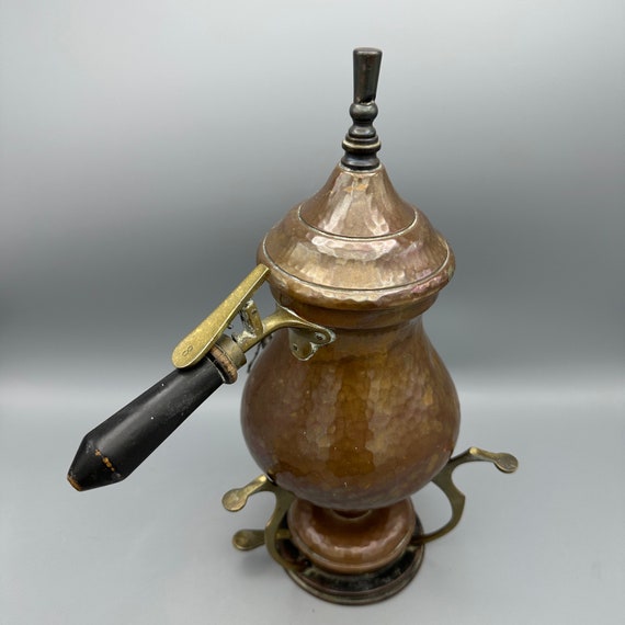 antique copper coffee urn, samovar coffee percolator w/ spirit
