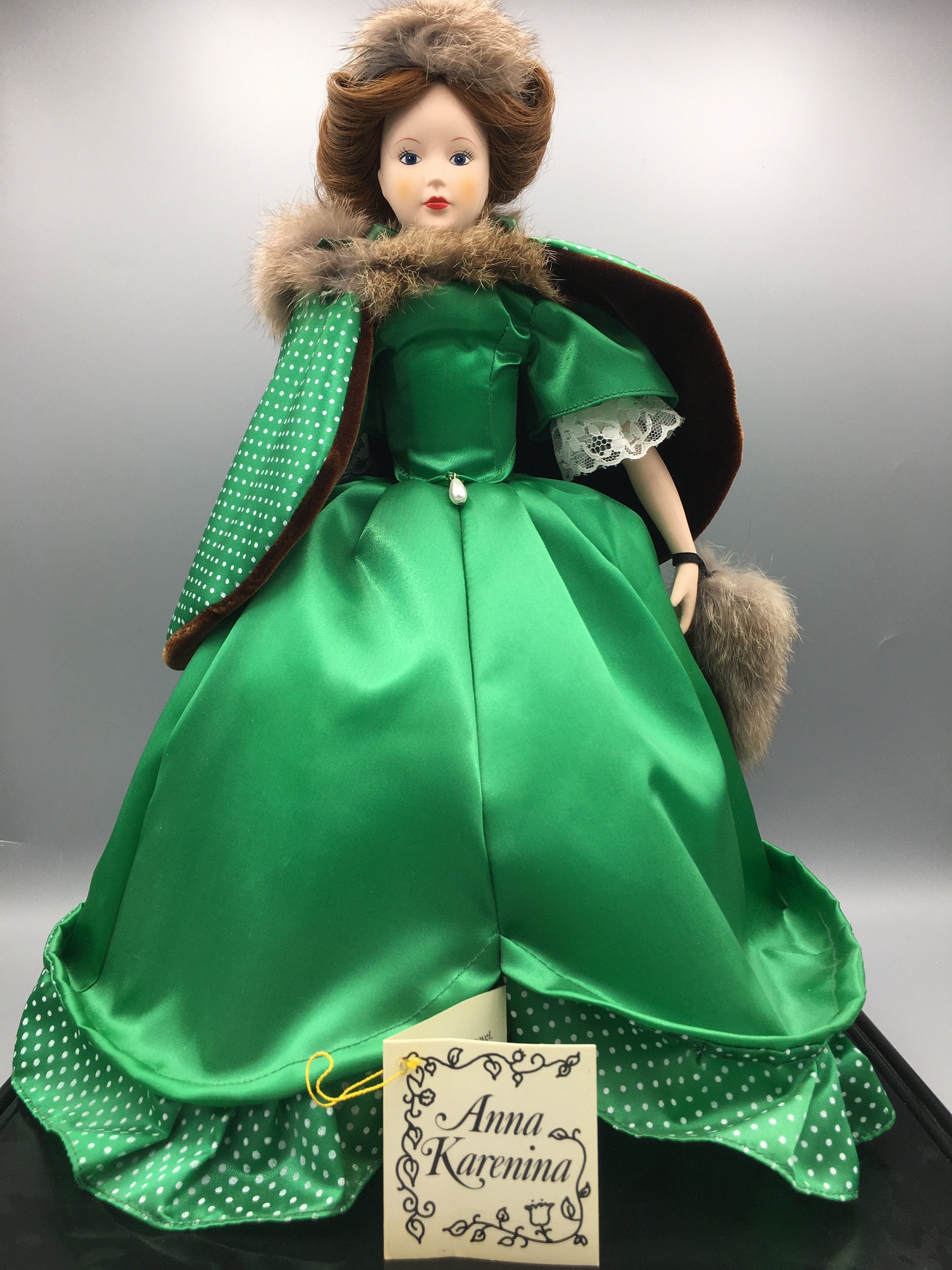 anna karenina green dress Anna Karenina Porcelain Doll 15- Bertha Rodger Doll 1985