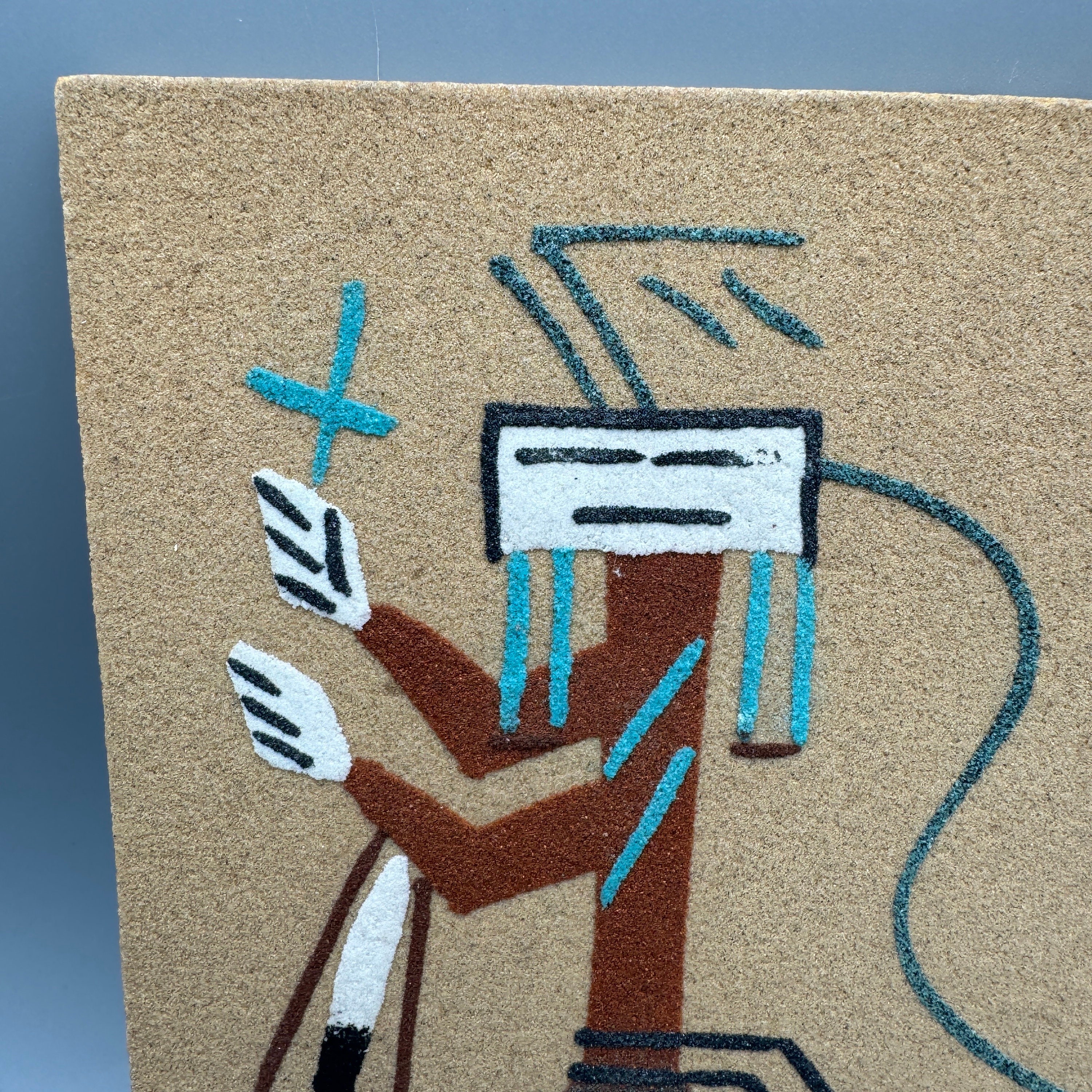 ネイティブアメリカン 砂画 ネイティブアメリカン ナバホ族サンドペイント砂絵USAヴィンテージnavajo