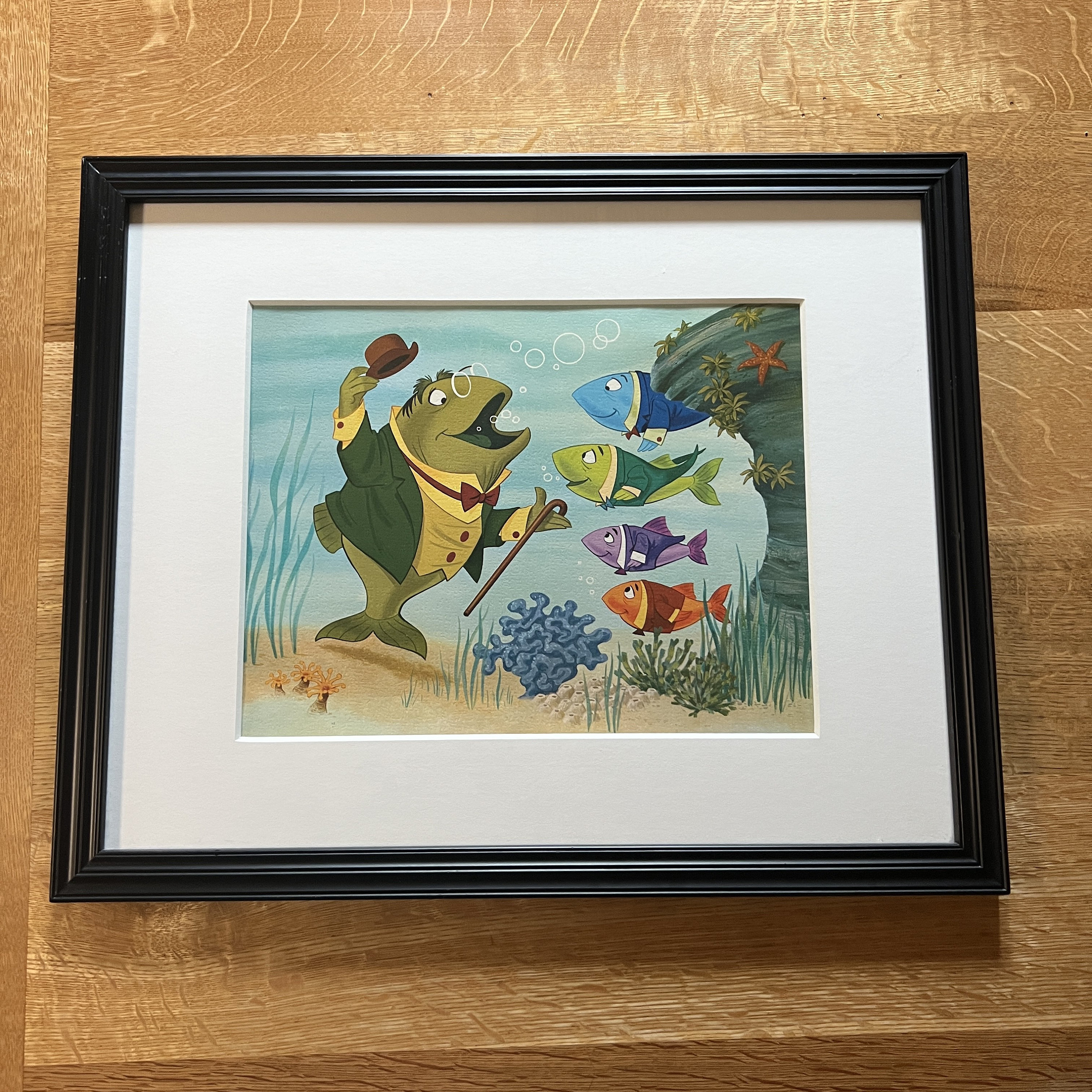 Mr. Codfish Bedknobs and Broomsticks Framed Art Print, Colorful 