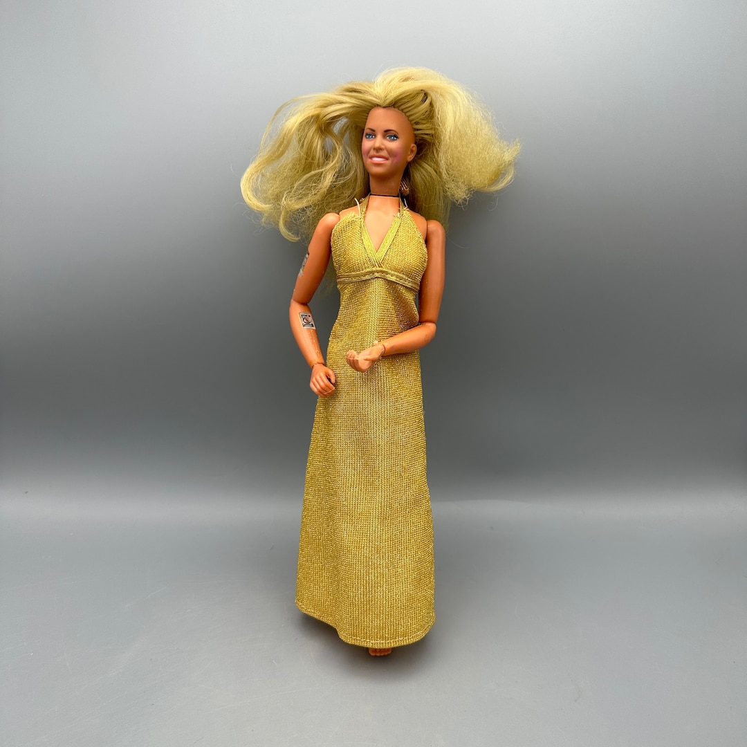 Bionic Woman Action Figure, Vintage Kenner Jaime Sommers in Gold Dust