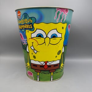 Vintage SpongeBob Squarepants Collectible Tin or Wastebasket
