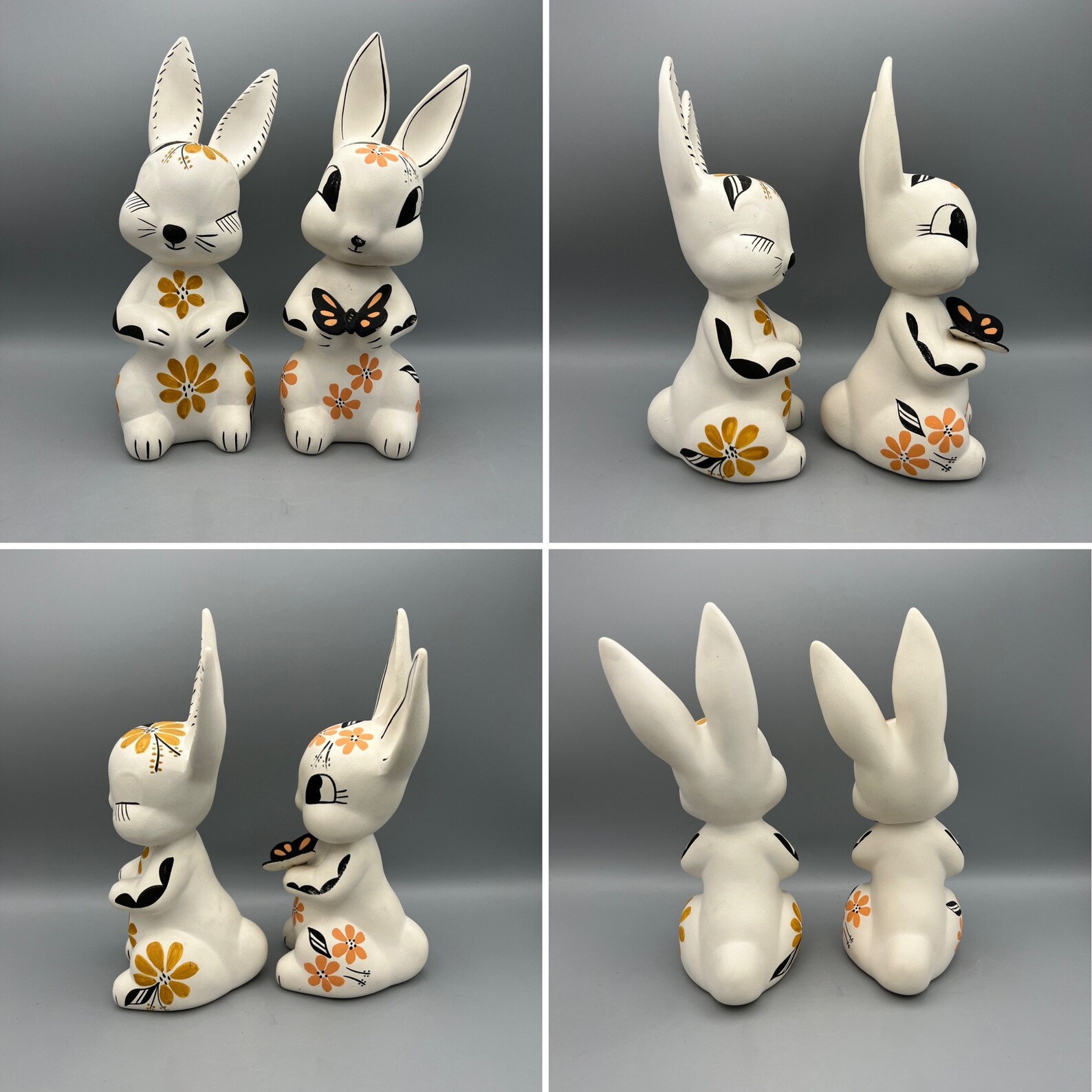 Native American Pottery Bunny Rabbits Signed by Artist S. Chino of ...