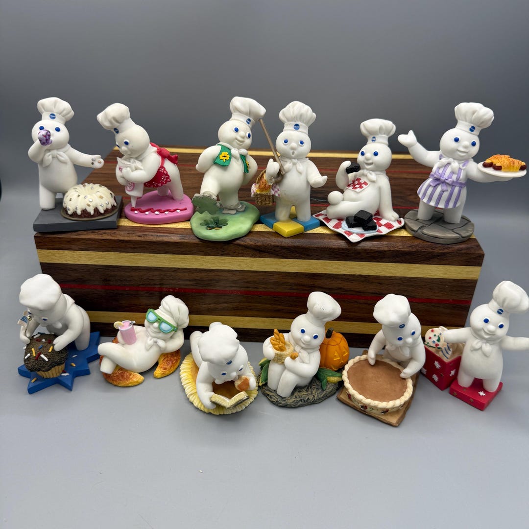 Pillsbury Doughboy Danbury Mint Perpetual Calendar Figurines - You