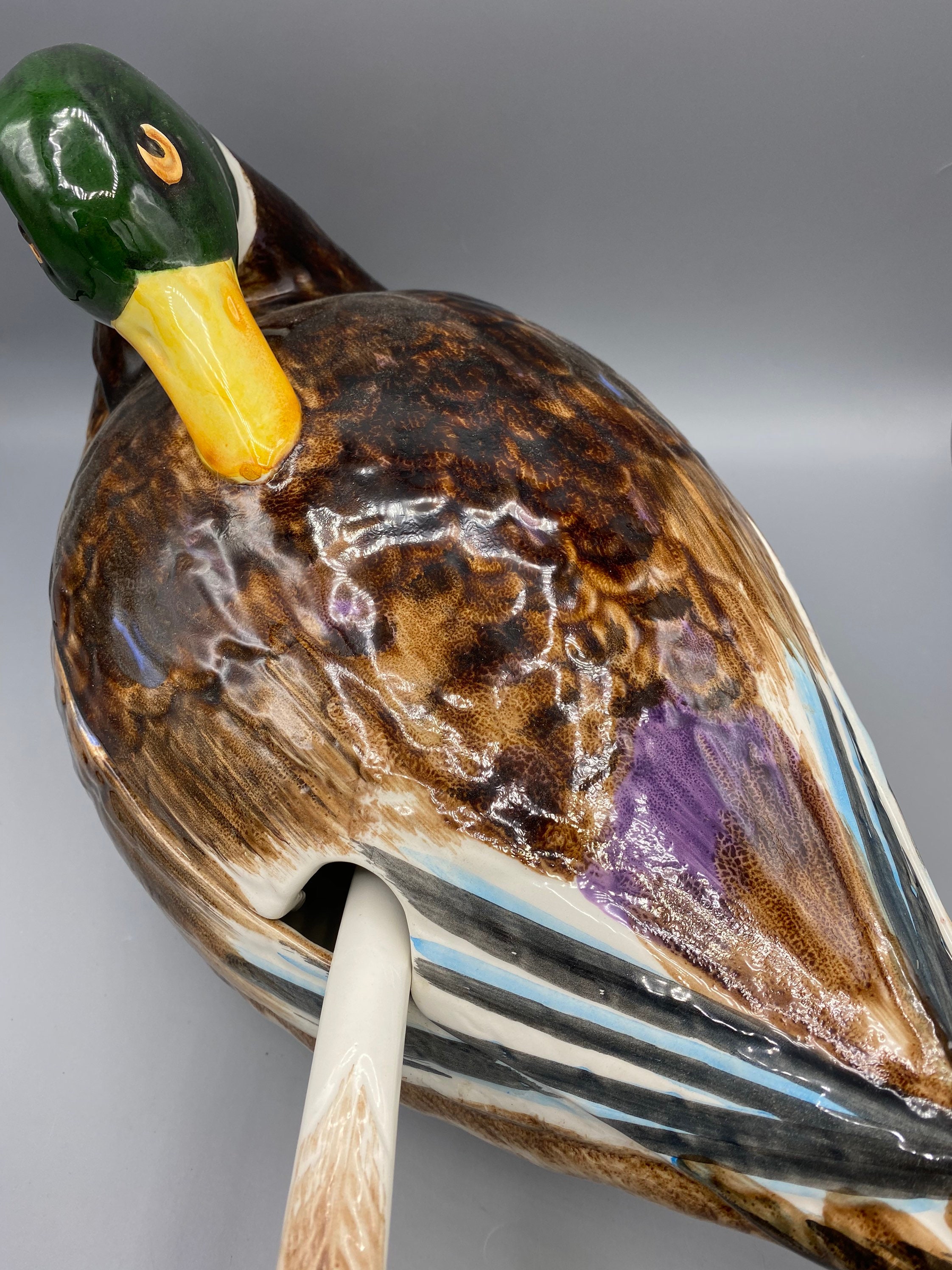 Vintage Mancer Italian Porcelain Mallard Duck Soup Tureen and Etsy