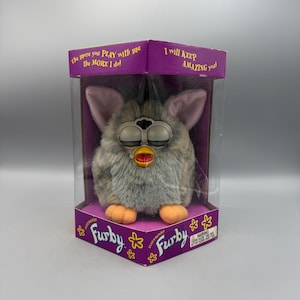 Vintage Wolf Furby, 1998 Tiger Electronics Model 70-800 (Unopened Box - Not Tested) Eyes are Closed