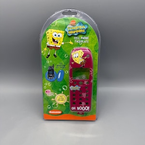 Vintage SpongeBob Squarepants Nokia 5100 Cell Phone Faceplate, Sealed, Never opened