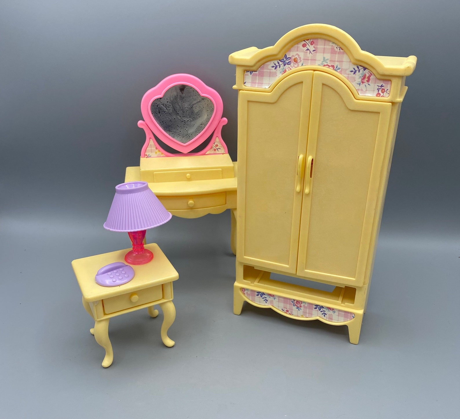 Vintage Barbie 1996 Pretty House BEDROOM Set Incomplete - Etsy