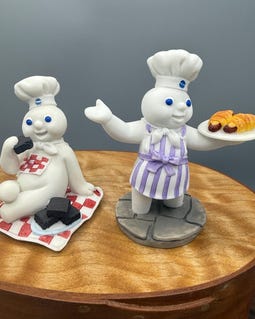 Pillsbury Doughboy Danbury Mint Perpetual Calendar Figurines - You