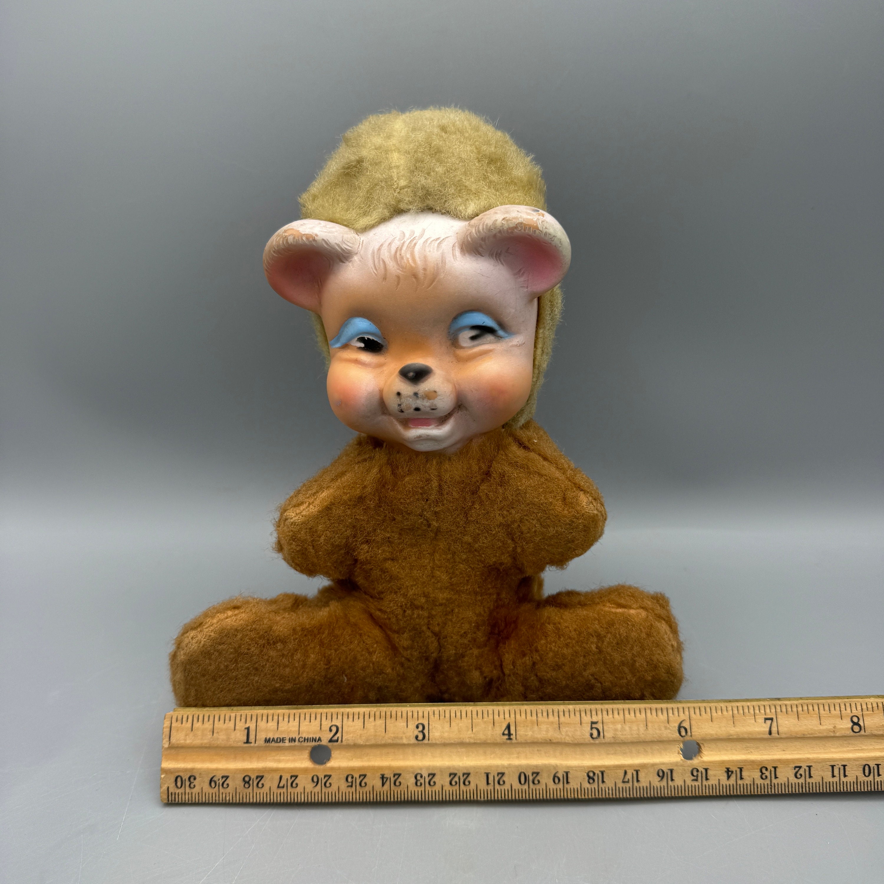 Vintage Rushton Rubber Face Musical Bear, 