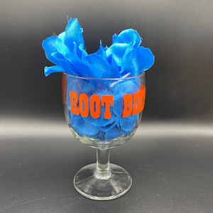 Vintage Root Beer Goblet, Root Beer Drinking Glass Collectible